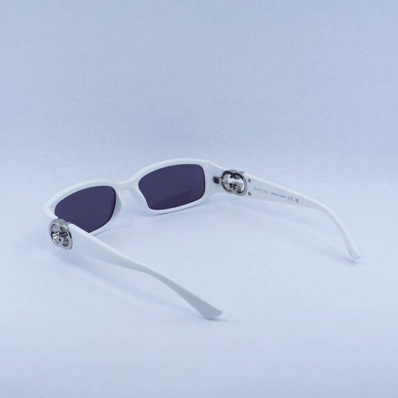 ?️ New Gucci GG1661S 003 Sunglasses - White Frame, Grey Lenses